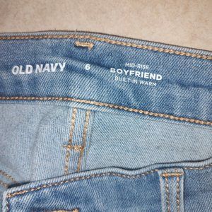 New w tags Old Navy size 6 midrise boyfriend jeans